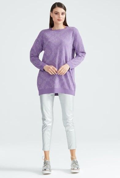 20915 SİM DESENLİ TRİKO TUNİK QKS TUNİK 20915 #23-123