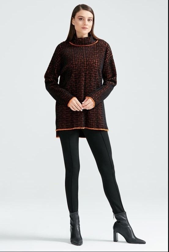 21130 DESENLİ TAM BALIKÇI TUNİK QKS TUNİK 21130 #23-123