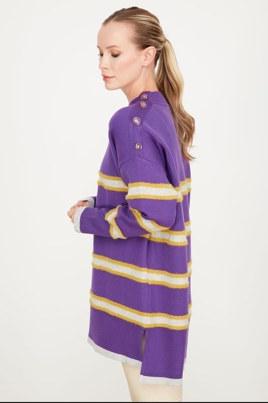 21426 OMZU DÜĞME DETAYLI TRİKO TUNİK QKS TUNİK 21426 #23-12#