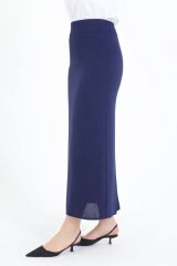 9000 GİZLİ YIRTMAÇLI BELİ ARMA DETAYLI KALEM ETEK #10-25#