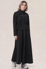 7058 ÖNDEN ÇITÇIT DÜĞMELİ BELİ LASTİKLİ KLOŞ ETEKLİ TAKIM #10-25#