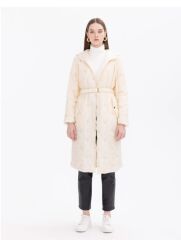 1020 NAKIŞ DETAYLI KAPÜŞONLU MİDİ BOY ANORAK KABAN ANAROK KABAN 11231305601020 QKS KABAN #23-10#