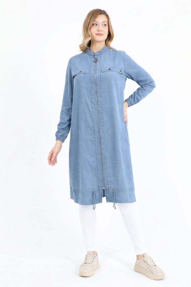 6060 ÖNÜ FERMUARLI KOL UCU LASTİKLİ SIFIR YAKA TANSEL KAP #10-25#