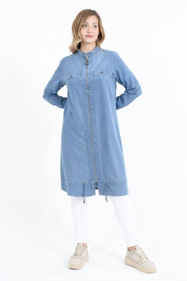 6060 ÖNÜ FERMUARLI KOL UCU LASTİKLİ SIFIR YAKA TANSEL KAP #10-25#