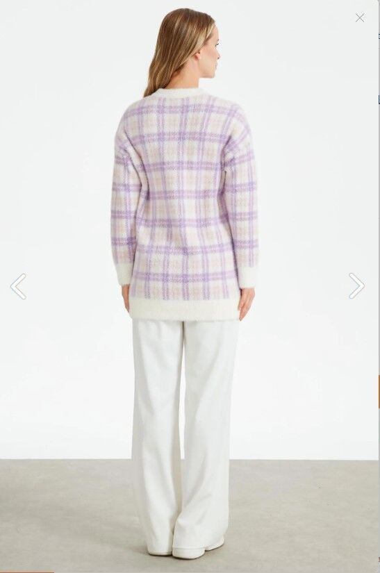 21509 EKOSE DESNLİ TRİKO MİNK TUNİK QKS TUNİK 21509 #23-12#