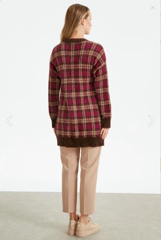 21509 EKOSE DESNLİ TRİKO MİNK TUNİK QKS TUNİK 21509 #23-12#