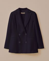 10017 KRUVAZE YAKA ÖNDEN DÜĞMELİ CEP GÖRÜNÜMLÜ ŞIK BLAZER CEKET #03-25#