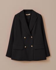 10002 ÖNDEN DÜĞMELİ CEP GÖRÜNÜMLÜ ŞIK BLAZER CEKET #03-25#