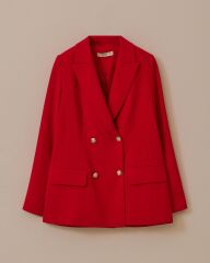 10002 ÖNDEN DÜĞMELİ CEP GÖRÜNÜMLÜ ŞIK BLAZER CEKET #03-25#