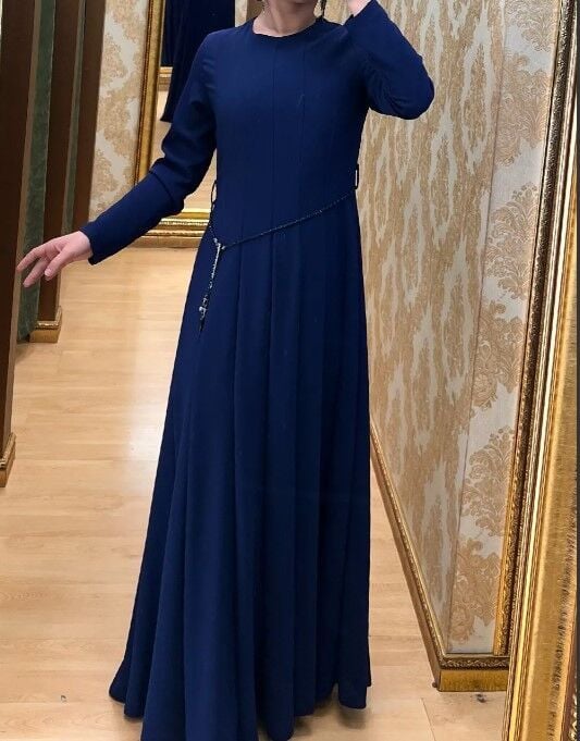 2301 BELİ BAĞLAMALI 16 PARÇA MEVLANA MODEL ELBİSE QYS #24-023