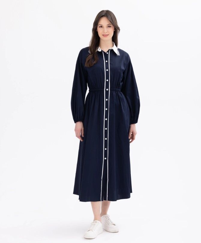 1018 GÜNLÜK ELBİSE 11242104001018 QYS ELBİSE #24-033