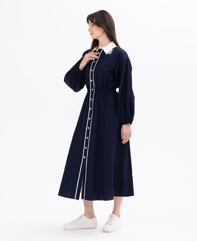 1018 GÜNLÜK ELBİSE 11242104001018 QYS ELBİSE #24-033