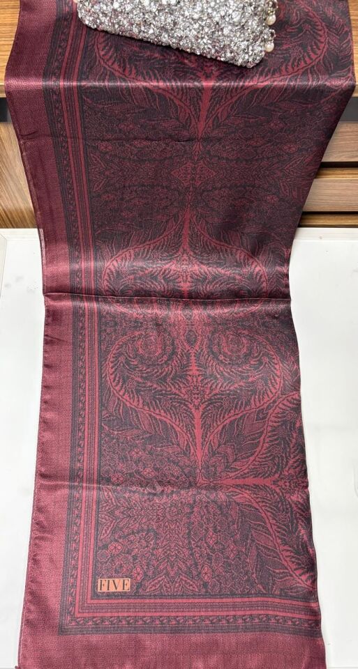 13201A FİVE DİJİTAL PURPLE ŞAL #08-25# STD - KIRMIZI
