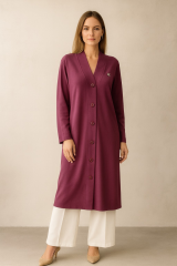 974 DÜĞMELİ FLAR DETAYLI OYŞO KUMAŞ HIRKA #10-25#