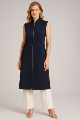 1021 FERMUARLI CEPLİ GÖĞSÜ ARMA DETAYLI YELEK #10-25#