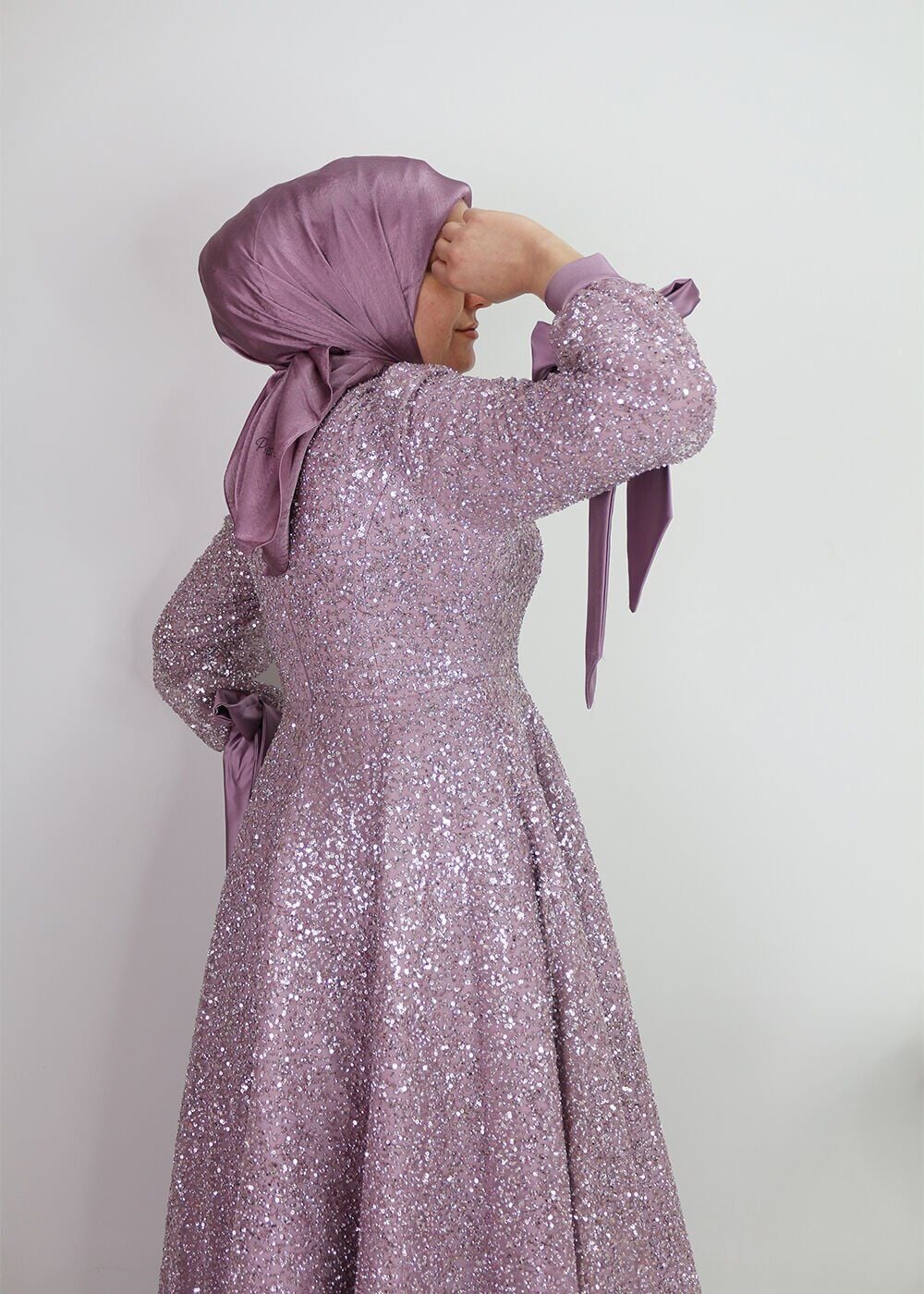 4493 ABİYE BOYDAN BONCUK VE PUL İŞLEMELİ KL UCU KURDELELİ ÖZELTASARIM ABİYE ELİBSE QYS ABİYE #24-033