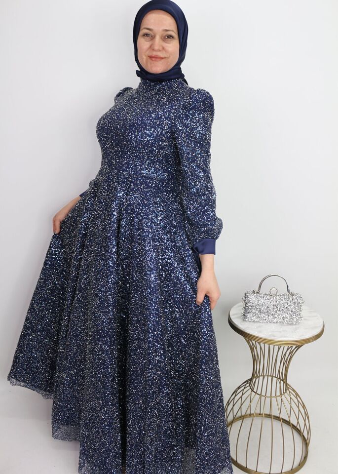 4493 ABİYE BOYDAN BONCUK VE PUL İŞLEMELİ KL UCU KURDELELİ ÖZELTASARIM ABİYE ELİBSE QYS ABİYE #24-033