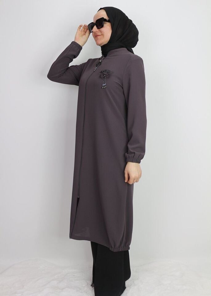 1005 ÖNDEN FERMUARLI CEPLİ CEBİ TAŞ DETAYLI BROŞLI GİY ÇIK KAP QYS KAP #24-03#