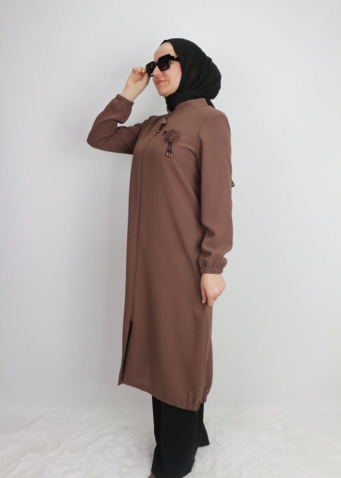 1005 ÖNDEN FERMUARLI CEPLİ CEBİ TAŞ DETAYLI BROŞLI GİY ÇIK KAP QYS KAP #24-03#