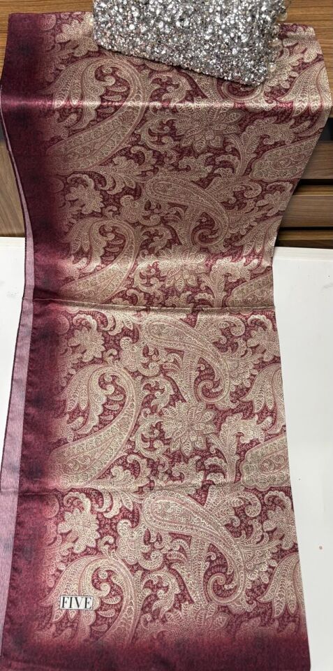 13051 FİVE DİJİTAL PURPLE ŞAL #08-25# STD - bordo