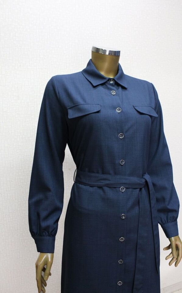 56001ÖNDEN DÜĞMELİ BEL BAĞLAMALI CEP KAPAKLI PANTOLON BOL PAÇA İKİLİ TAKIM QYS TAKIM #24-04#