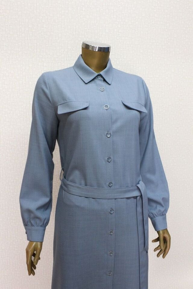 56001ÖNDEN DÜĞMELİ BEL BAĞLAMALI CEP KAPAKLI PANTOLON BOL PAÇA İKİLİ TAKIM QYS TAKIM #24-04#