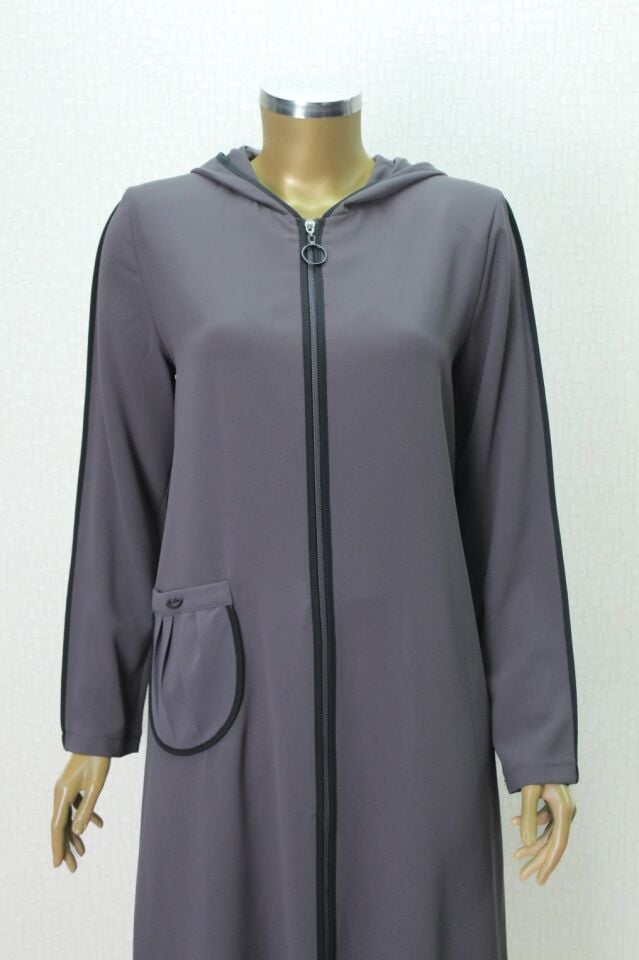 1002 KOLU BİYELİ ÖNDEN FERMUARLI KAPİŞONLU KAP QYS GİY ÇIK KAP #24-05#