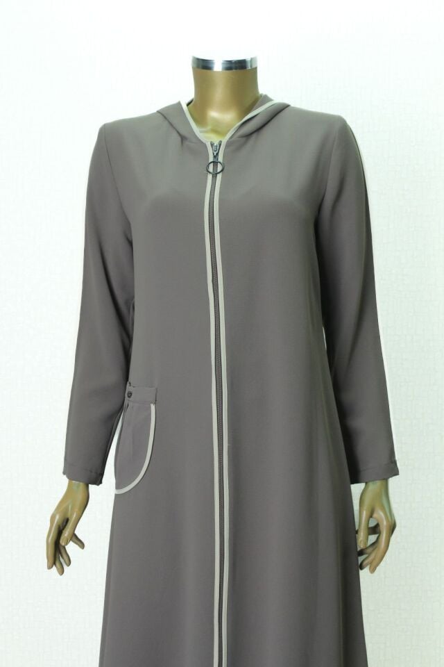 1002 KOLU BİYELİ ÖNDEN FERMUARLI KAPİŞONLU KAP QYS GİY ÇIK KAP #24-05#