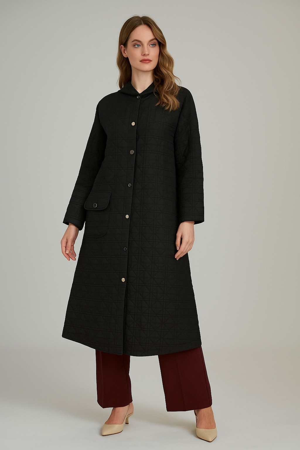 2267 ÖNÜ ÇITÇITLI CEP DETAYLI KOL UCU LASTİKLİ KAPİŞONLU GÜNLÜK SPOR KAP #11-25#