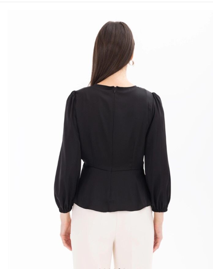 10013 ÖNÜ BAĞLAMALI ŞIK BLUZ QYS BLUZ #24-05#