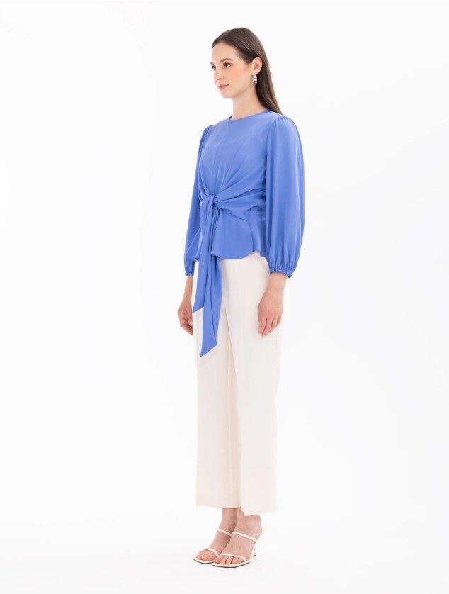 10013 ÖNÜ BAĞLAMALI ŞIK BLUZ QYS BLUZ #24-05#