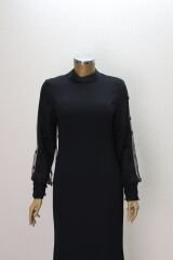 2867 KOLU TÜL VE TAŞ DETAYLI ABİYE ELBİSE QYS ABİYE ELBİSE 2867 #24-05#