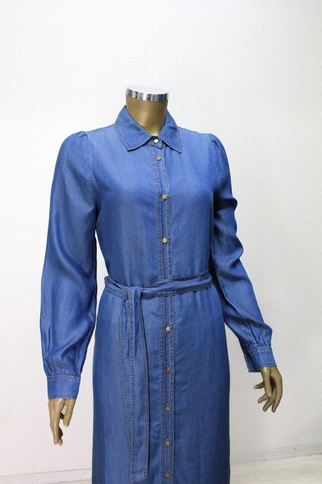 61057 TUNİK ÖNDEN DÜĞMELİ BEL BAĞLAMALI TANSEL TUNİK QYS TUNİK #24-053