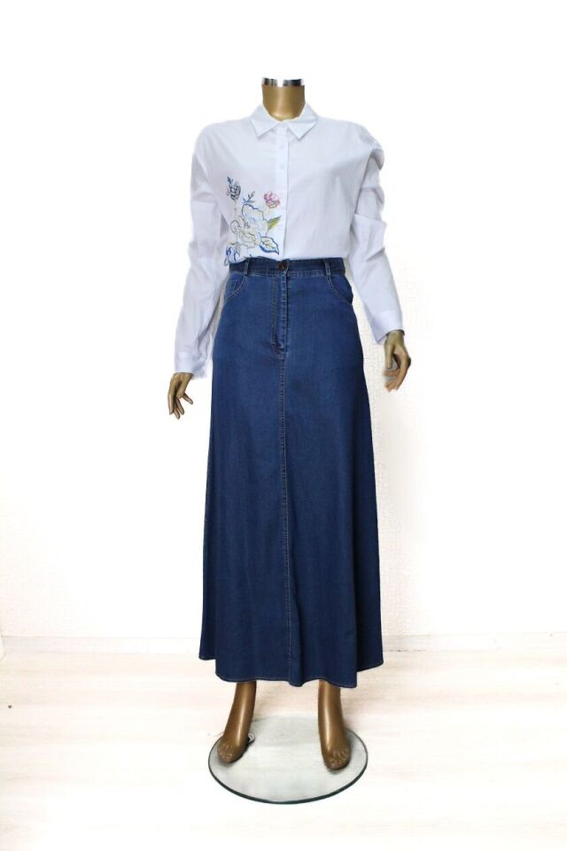 52003 ETEK ÖNDEN DÜĞMELİ CEPLİ TANSEL ETEK QYS ETEK #24-05#