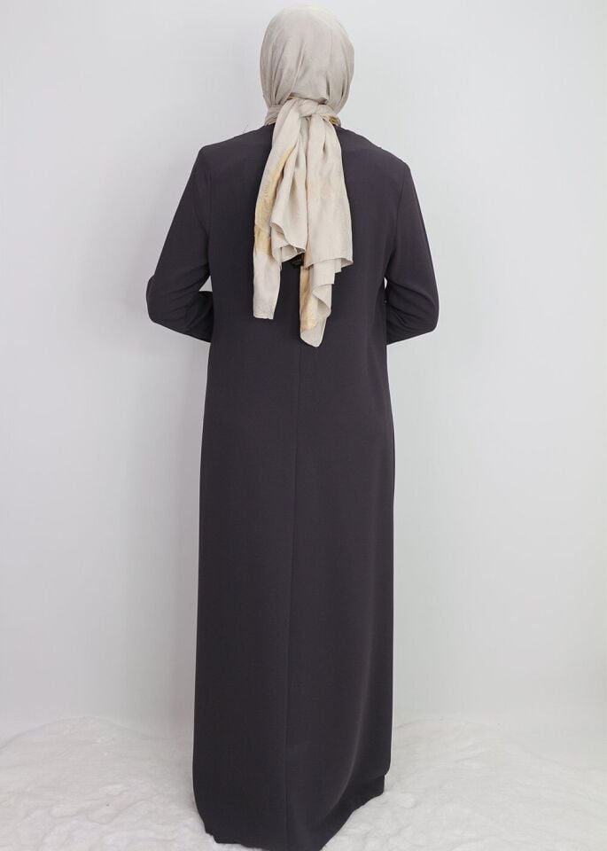 5040 FERACE ÖNDEN FERMUARLI ÖNÜ VE YANLARI TAŞ İŞLEMELİ ÖZEN GÜN FERACE QYS FERACE #24-053