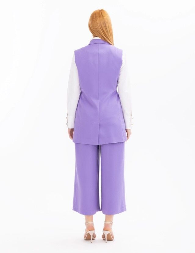 1005 YELEK ÖNDEN DÜĞMELİ KRUVAZE YAKA  YELEK QYS YELEK 10002411111005 #24-053