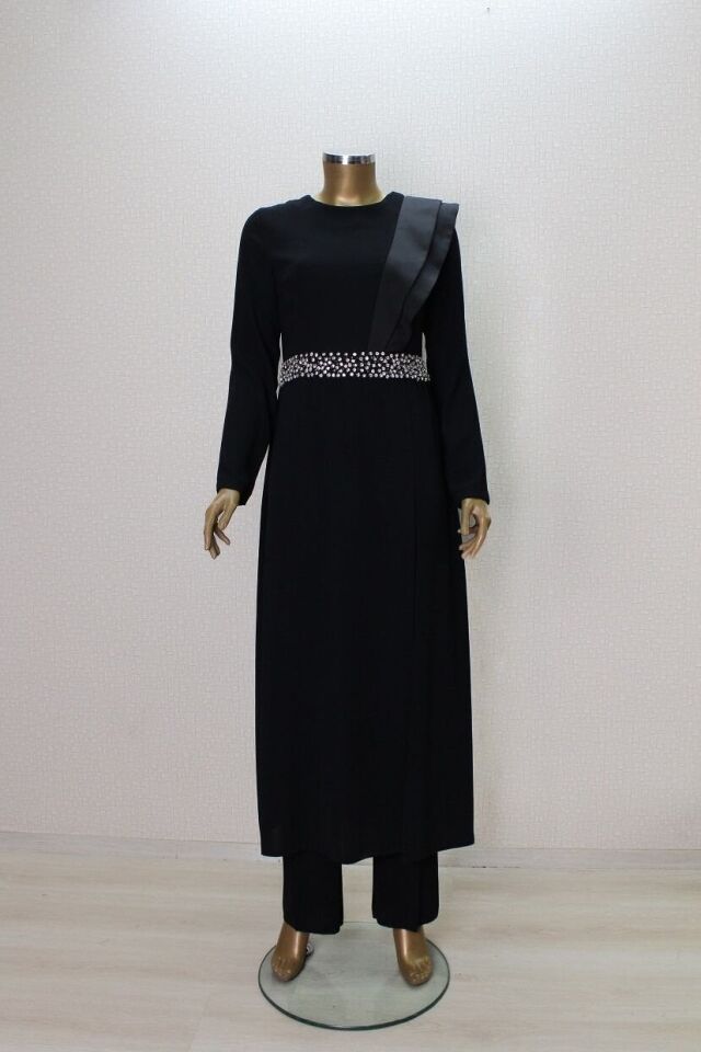 2747 BELİ TAŞLI OMZU KALIN PİLELİ TAKIM QYS TAKIM #24-02# 44 - LACİVERT