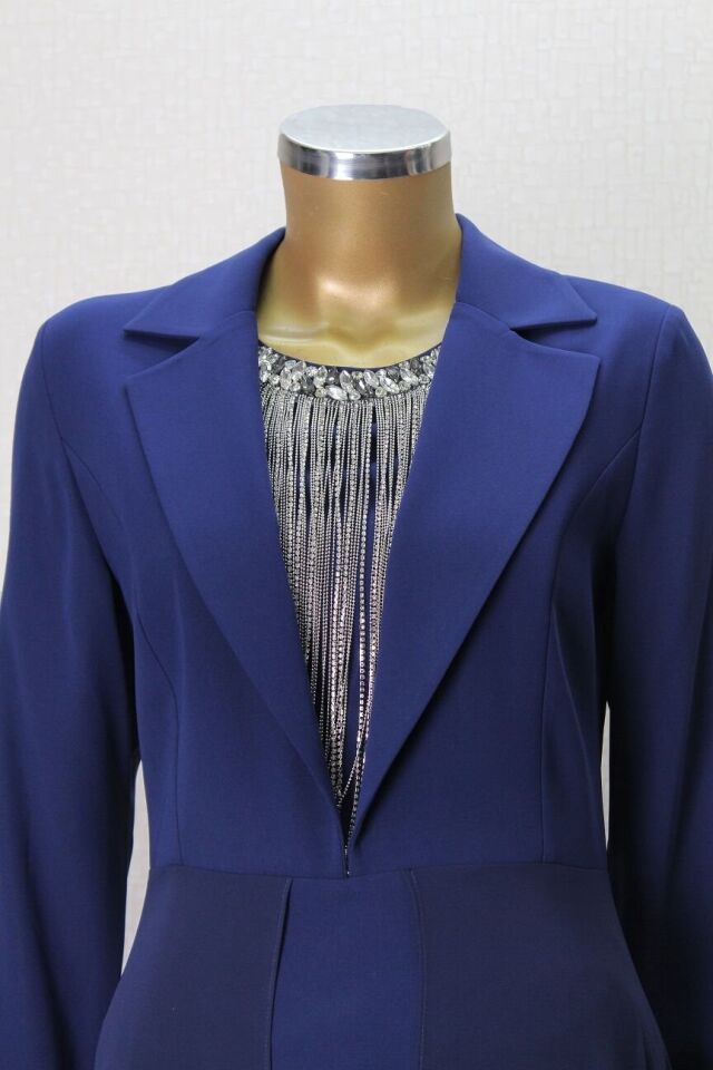 2845 ABİYE ELİBSE ÖNÜ ZİNCİRLİ DIŞ ŞİFON İÇ KISMI KREP ABİYE ELİBSE #24-06#