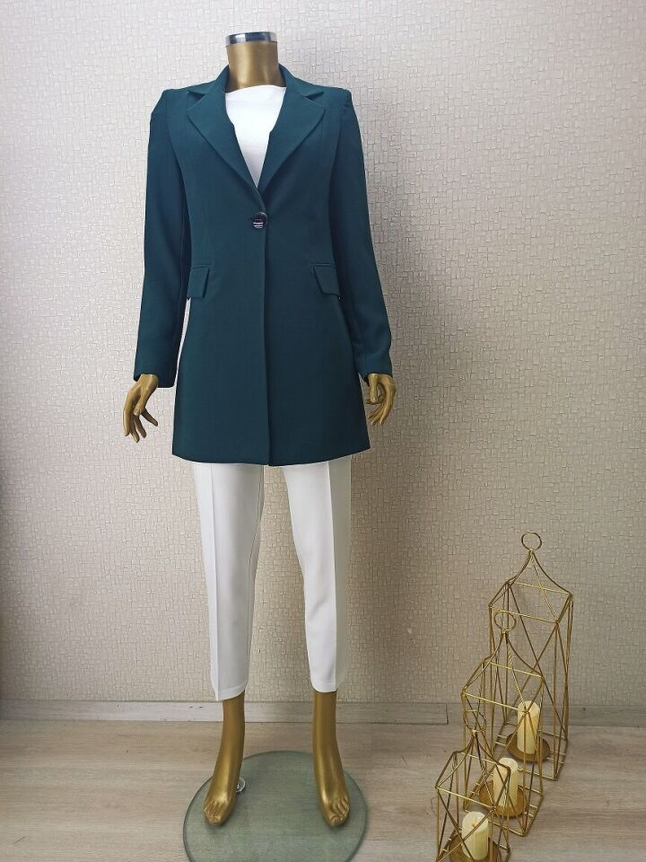 QYS BLAZER CEKET 6006 #22-07# 40 - ZÜMRÜT YEŞİLİ