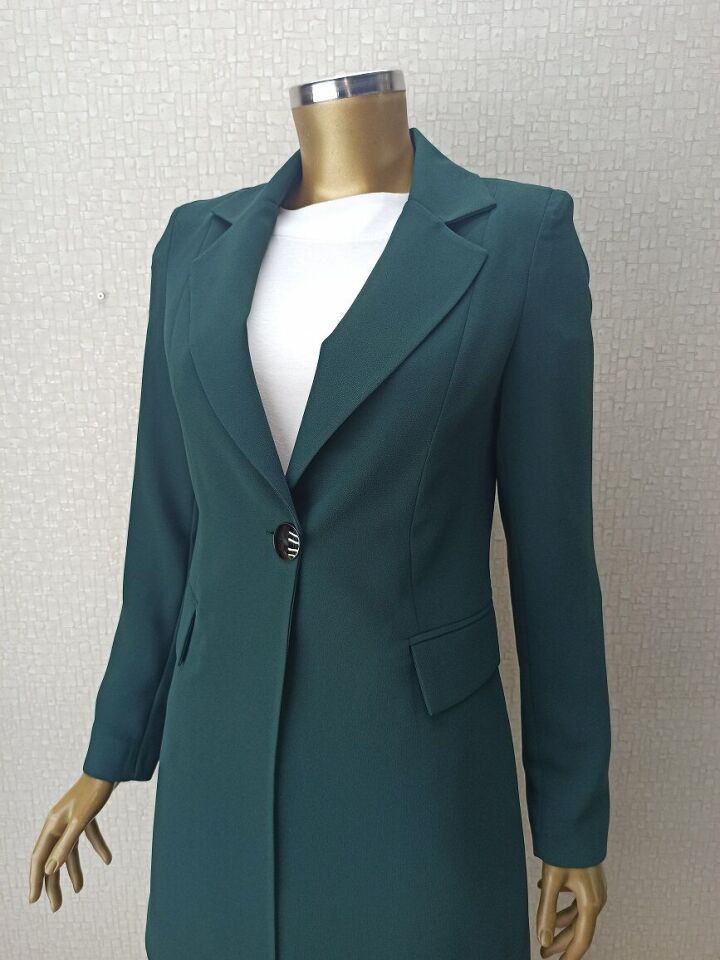 QYS BLAZER CEKET 6006 #22-07# 40 - ZÜMRÜT YEŞİLİ