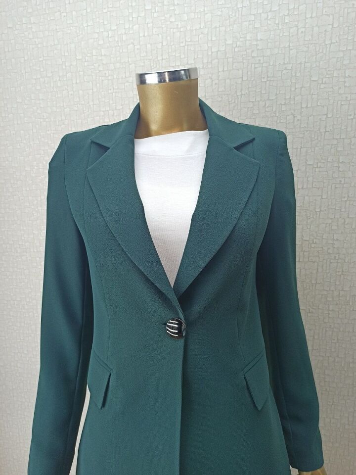 QYS BLAZER CEKET 6006 #22-07# 40 - ZÜMRÜT YEŞİLİ
