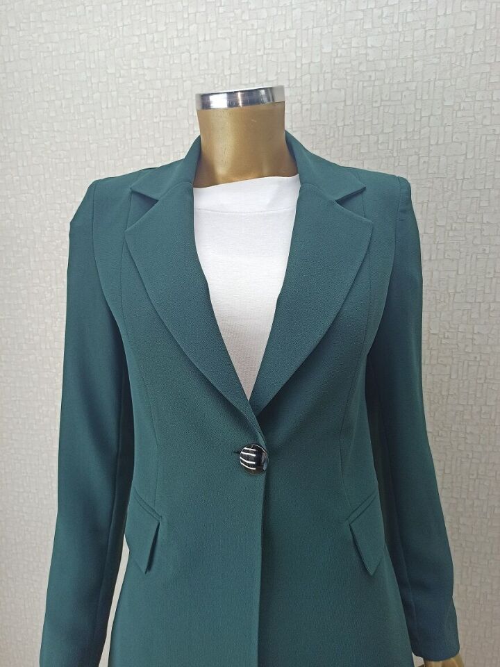 QYS BLAZER CEKET 6006 #22-07# 44 - ZÜMRÜT YEŞİLİ