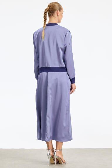 1798 TAKIM KRİSTAL BONCUK İŞLEMELİ SATEN BOMBER ETEKLİ TAKIM QYS TAKIM 1798 #24-06#