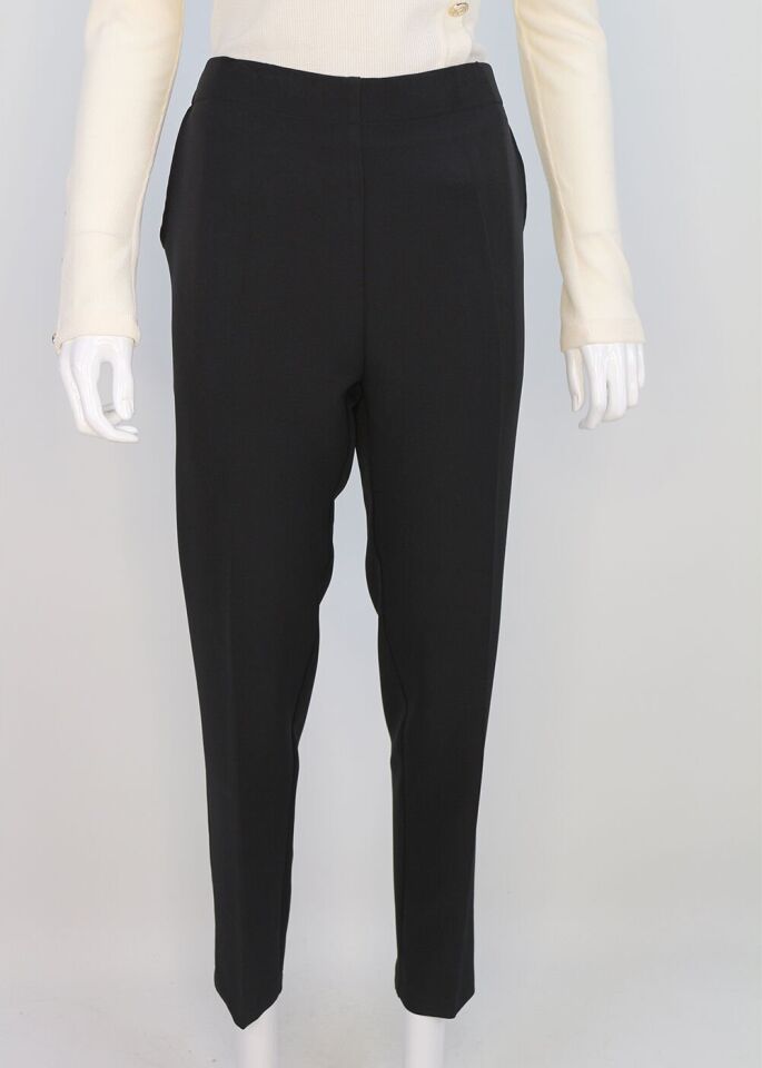 59024 BELİ LASTİKLİ CEP DETAYLI KLASİK DAR PAÇA PANTOLON QKS 59024 PANTOLON #23-093 58 - SİYAH