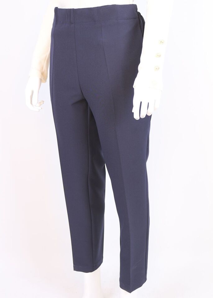 59024 BELİ LASTİKLİ CEP DETAYLI KLASİK DAR PAÇA PANTOLON QKS 59024 PANTOLON #23-093 54 - LACİVERT