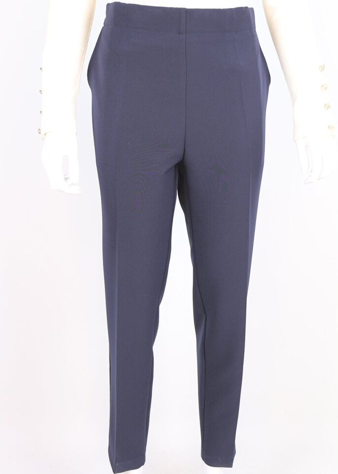 59024 BELİ LASTİKLİ CEP DETAYLI KLASİK DAR PAÇA PANTOLON QKS 59024 PANTOLON #23-093 56 - LACİVERT
