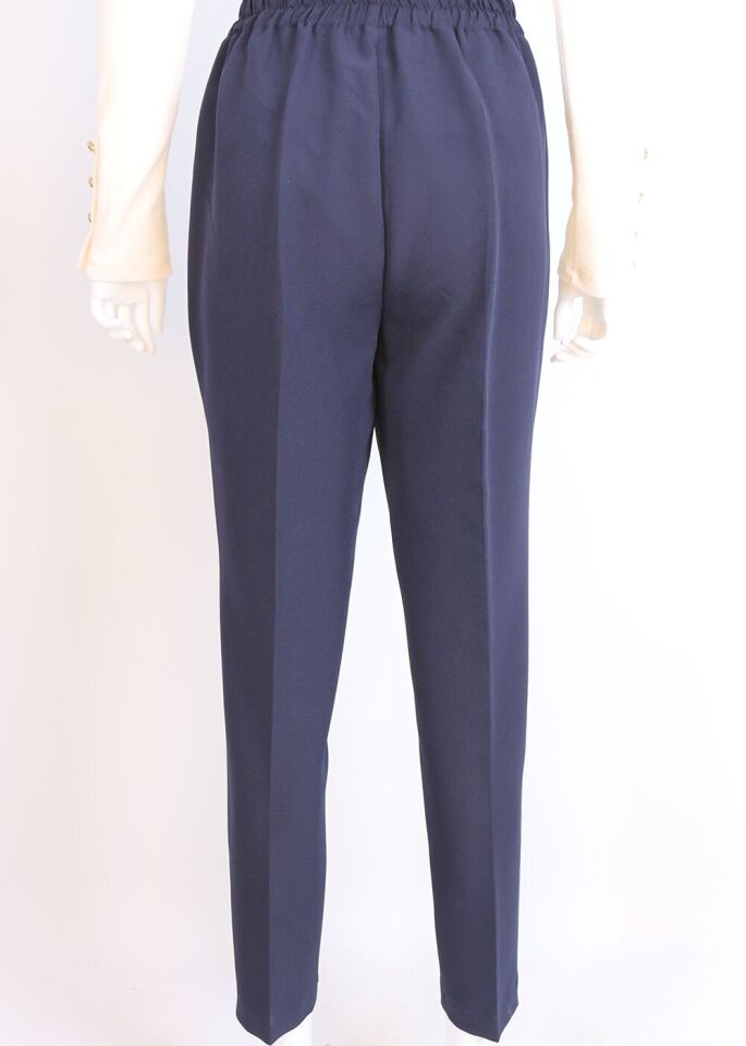 59024 BELİ LASTİKLİ CEP DETAYLI KLASİK DAR PAÇA PANTOLON QKS 59024 PANTOLON #23-093 58 - LACİVERT