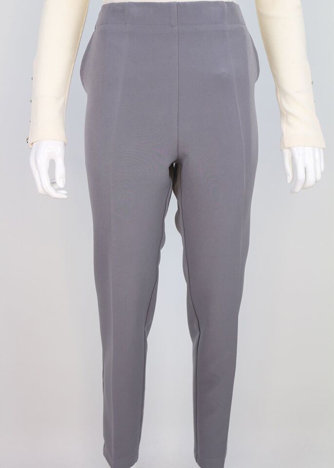 59024 BELİ LASTİKLİ CEP DETAYLI KLASİK DAR PAÇA PANTOLON QKS 59024 PANTOLON #23-093 58 - gri