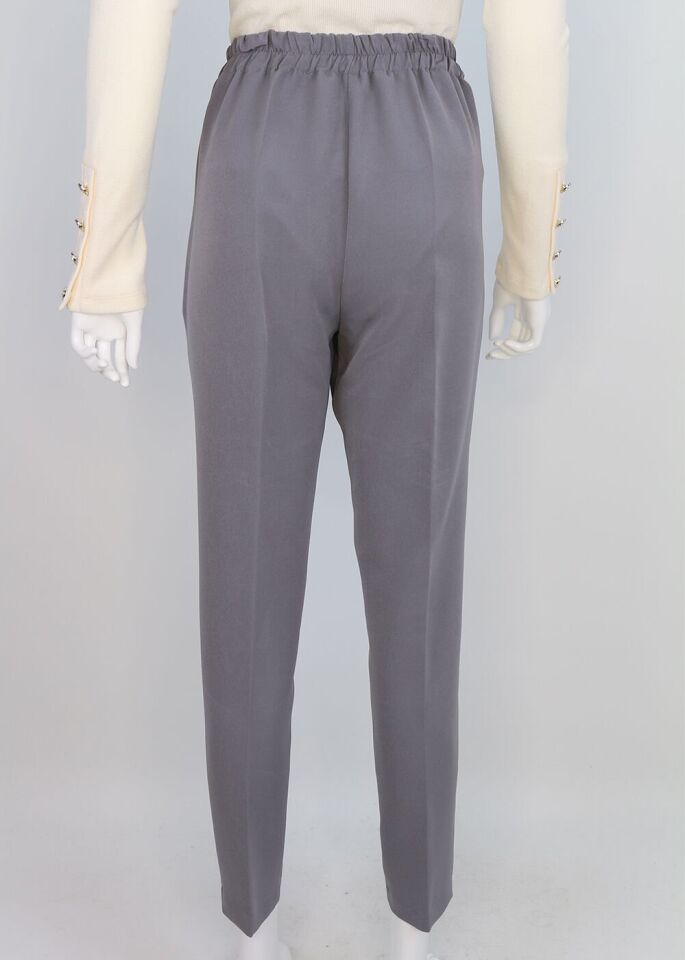 59024 BELİ LASTİKLİ CEP DETAYLI KLASİK DAR PAÇA PANTOLON QKS 59024 PANTOLON #23-093 58 - gri