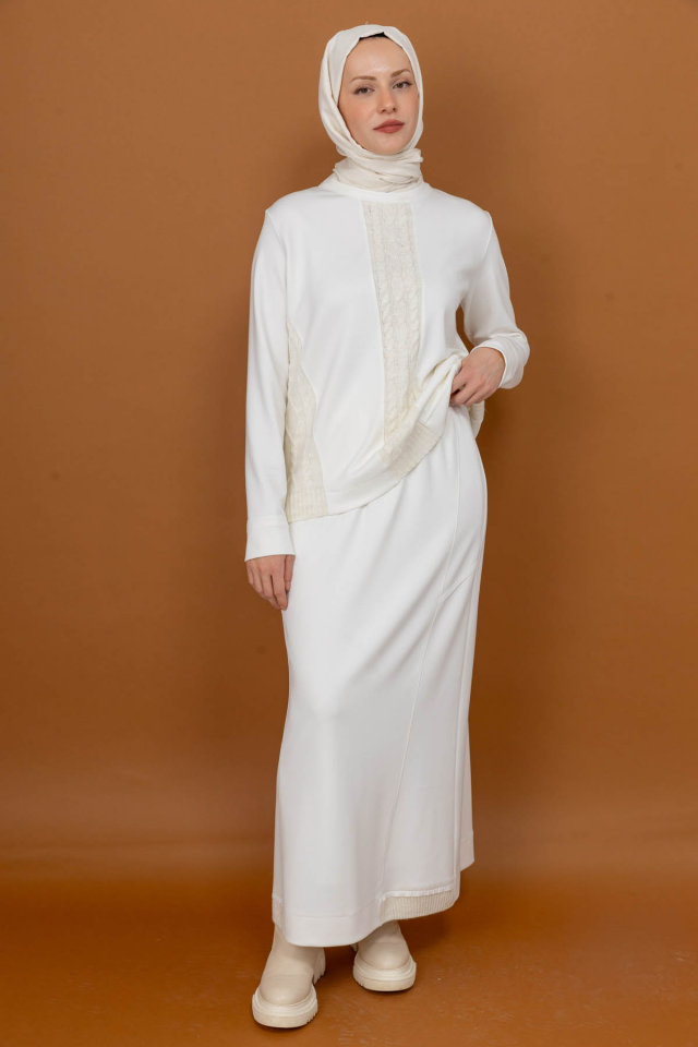 2518-TE-25K_R141 MODAL TUNİK & ETEK TAKIM